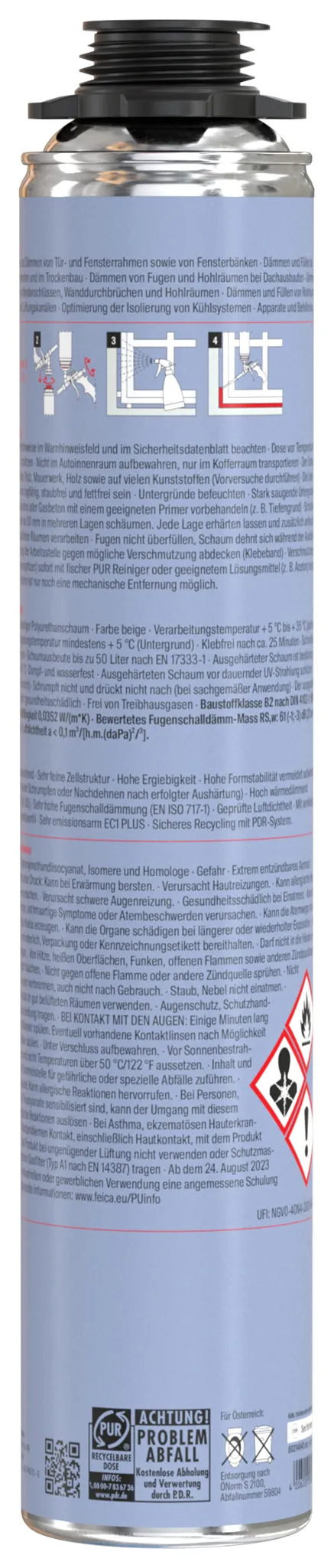 fischer Pistolenschaum Premium PUP Pro 825 B2