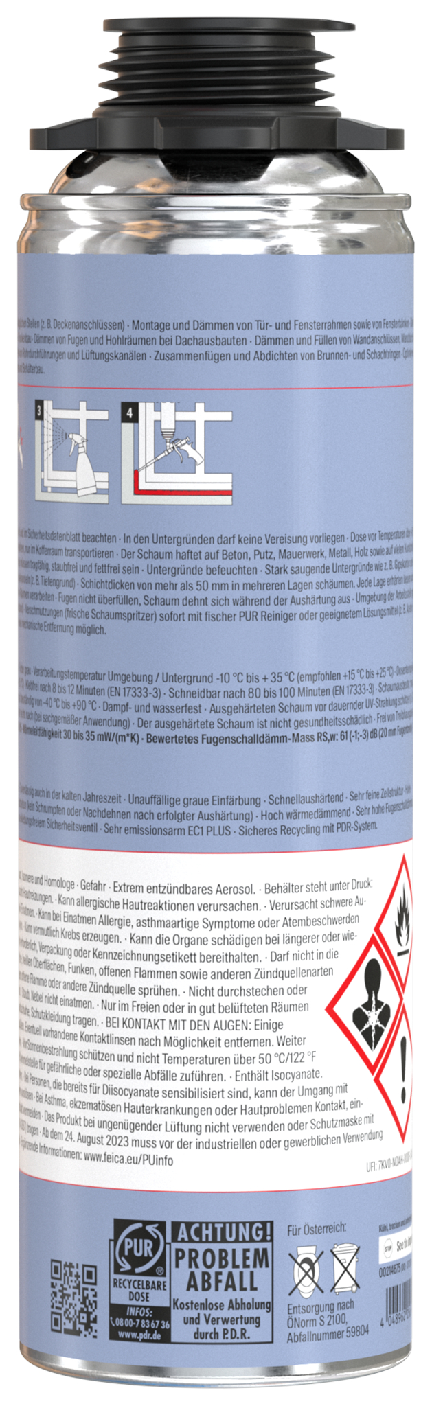 fischer Pistolenschaum Premium Kompakt PUP Pro 500 B2