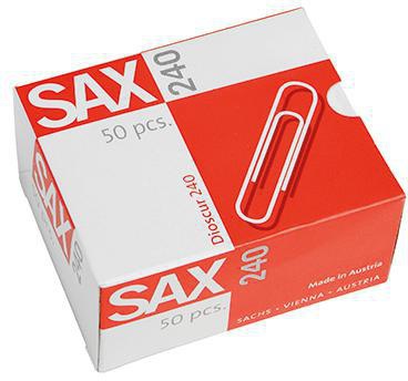 SAX Büroklammer 1-240-01 78mm verzinkt 50 St./Pack.