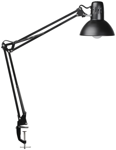 Schreibtischleuchte Metall schwarz H.44cm Klemmfuß LED MAUL
