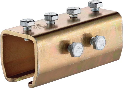 Verbindungsmuffe -03 Stahl verzinkt, gelb HELM