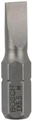 Bosch Schrauberbit Extra-Hart ISO1173 C6.3 S1,0x5,5mm L.25mm 1/4Zoll-Außen6kt 25erPack