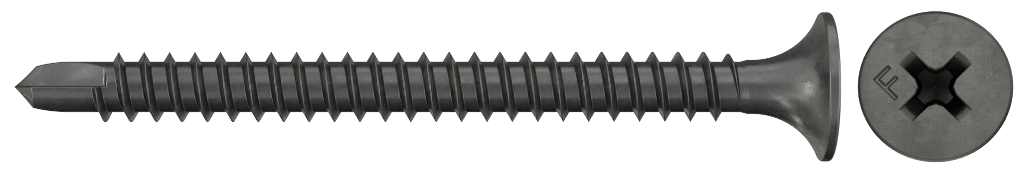 fischer Schnellbauschraube 3,5 x 45, Trompetenkopf, Feingewinde, Kreuzschlitz PH, schwarz phosphatiert