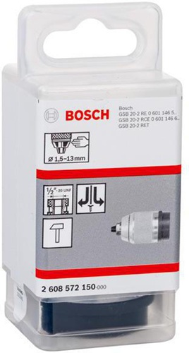 Bosch Schnellspannbohrfutter Spann-W.1,5-13mm Aufn.1/2- 20Zoll chrom f.GSB20-2 etc.
