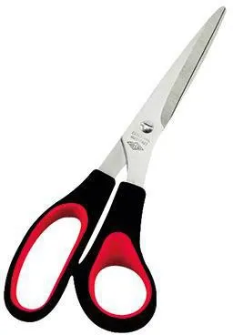 WEDO Schere 9768 21,0cm Edelstahl Softgriff schwarz/rot
