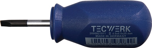 TECWERK Schraubendreher Klingenlänge 25 mm 1-Komponentengriff Rundklinge 
