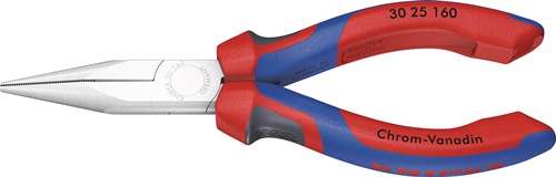 Langbeckzange Kopf verchromt lang, flach-rund KNIPEX