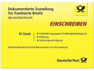 Briefmarke Einschreiben national 10St.