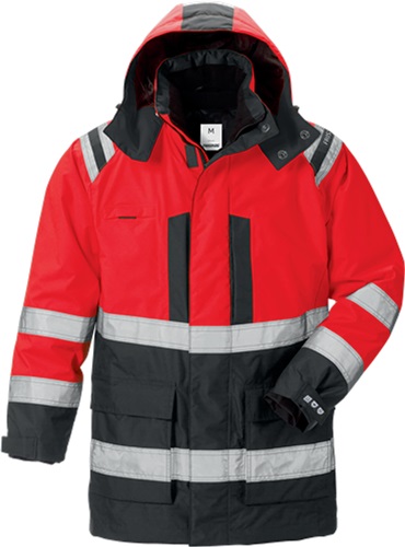 FRISTADS Warnschutzparka Airtech® 4036 GTT 3in1 Gr.XS warnschutz-rot/schwarz