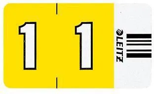 Leitz Ziffernsignal 1 Orgacolor 66010000 23x30mm ge 100 St./Pack.