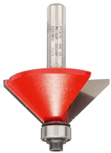 Bosch Fasefräser Schaft 8mm Arbeits-L.18,5mm D.44mm 45Grad BxL 15,65x61mm