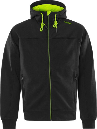 FRISTADS Sweatjacke 7550 GSM Gr.2XL Schwarz/Gelb