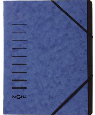 PAGNA Ordnungsmappe 40058-02 7Fächer Pressspan bl