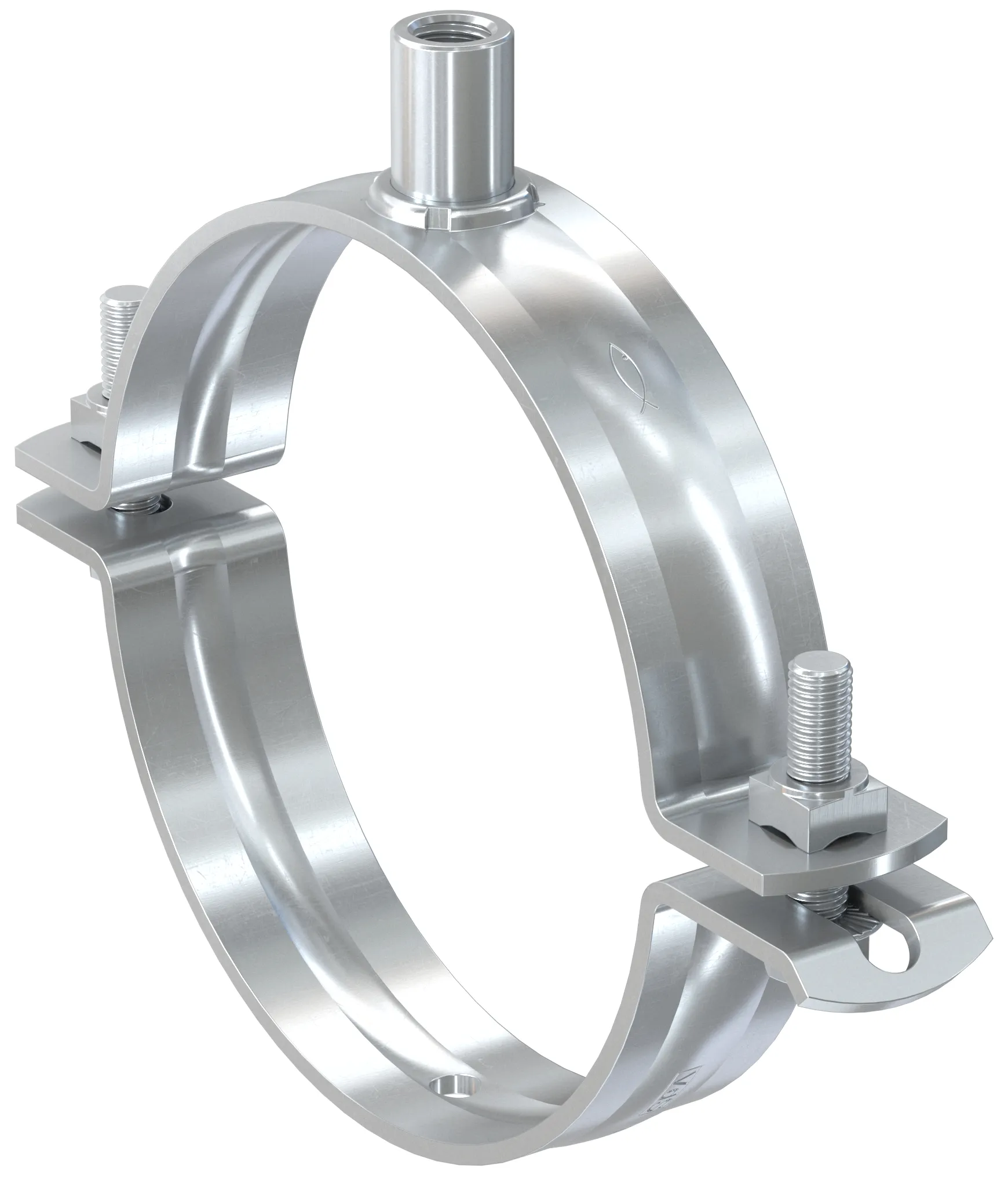 fischer Massivrohrschelle FRSMN 25 - 30 mit Kombianschlussgewinde M8/M10
