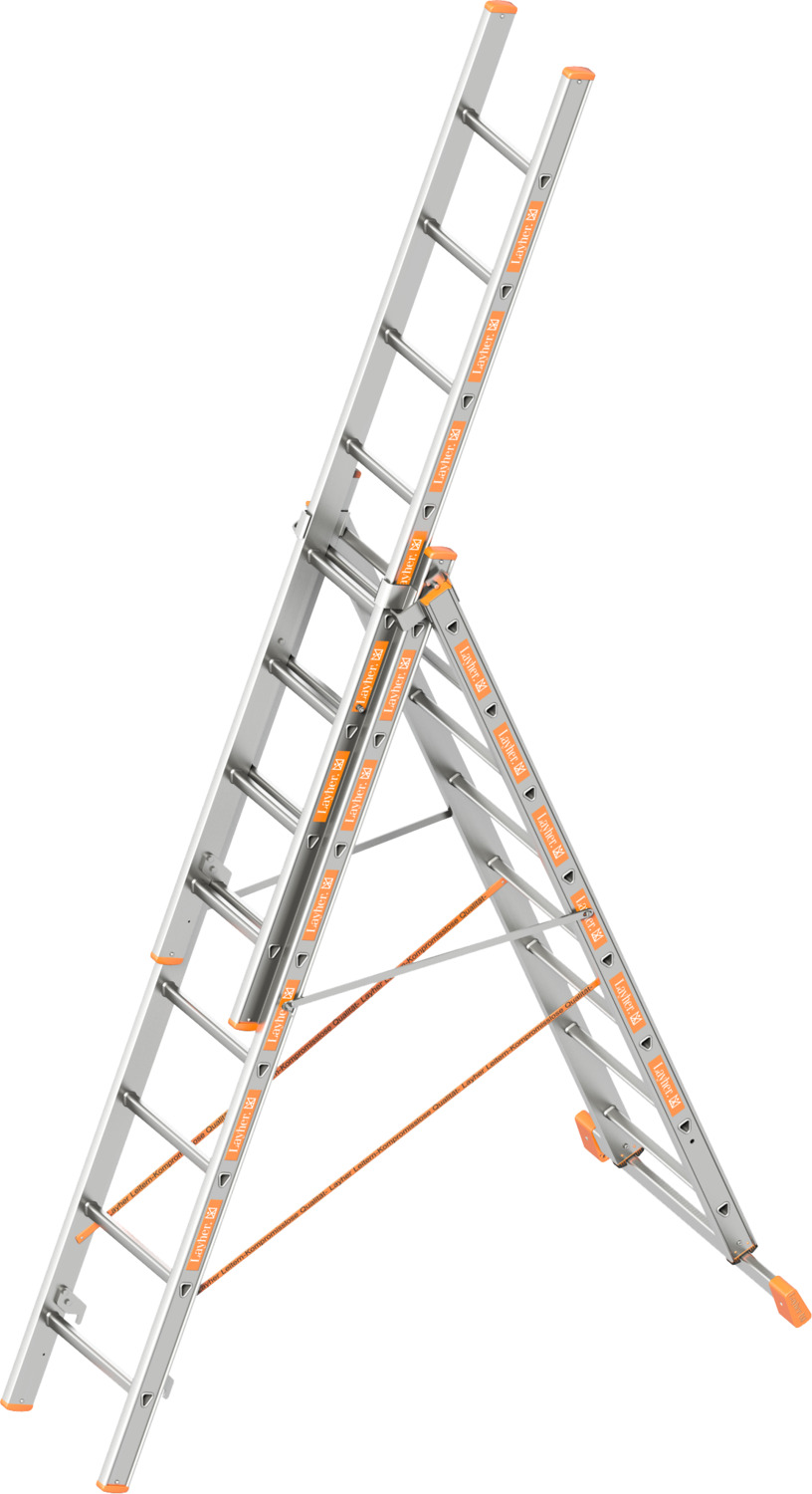 Layher Allzweckleiter 3-teilig TOPIC 1040 3x8 Sprossen