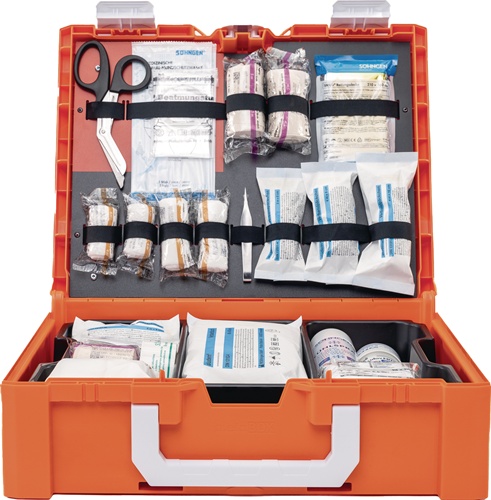 Erste Hilfe Koffer metaBOX 145M B226xH346xT145ca.mm orange SÖHNGEN