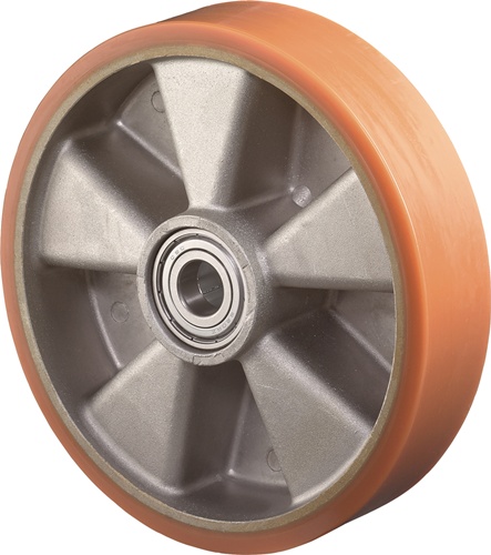 Ersatzrad D.80mm Trgf.120kg Guß-PU Achs-D.12mm Nabenl.20mm BS ROLLEN