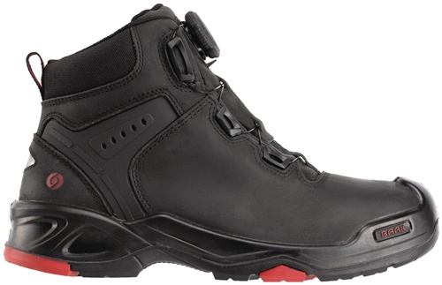Sicherheitsstiefel Braxton Gr.46 schwarz/rot Leder S3 SRC HRO EN20345 BAAK