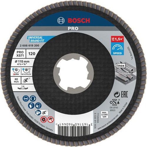 Bosch Fächerschleifscheibe PRO X571 X-LOCK 