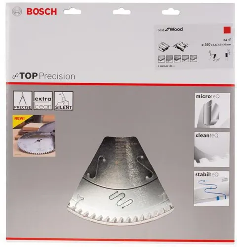 Bosch Kreissägeblatt Top Precision Best for Wood D.350mm Bohrung 30mm 84Zähne WZ