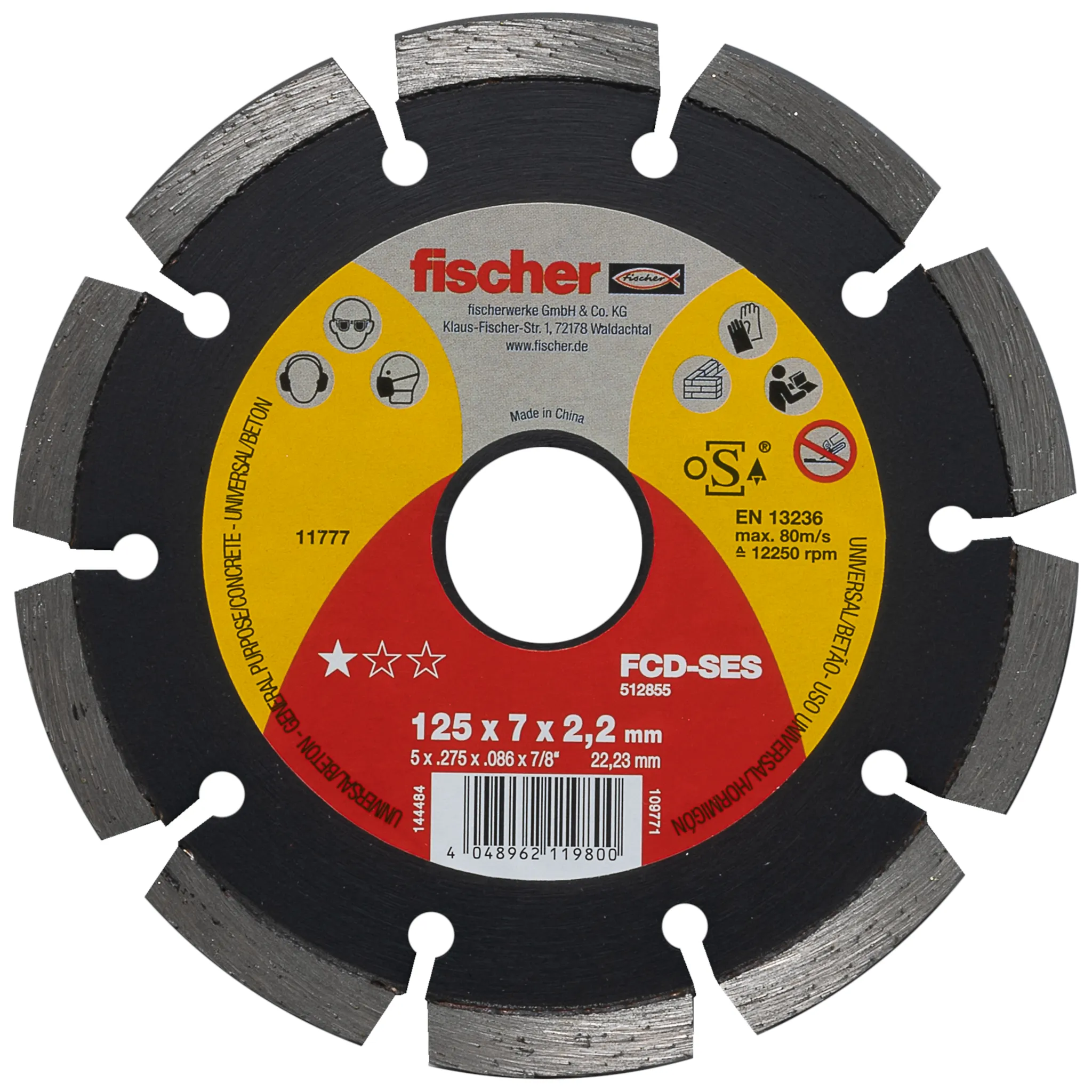 fischer Trennscheibe FCD-SES 125 x 2,2 x 22,23 Diamant