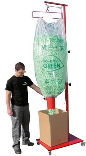 Abfüllwagen f.Verpackungschips m.ausziehbarem Stativ max.Höhe 3,2m TRANSPAK