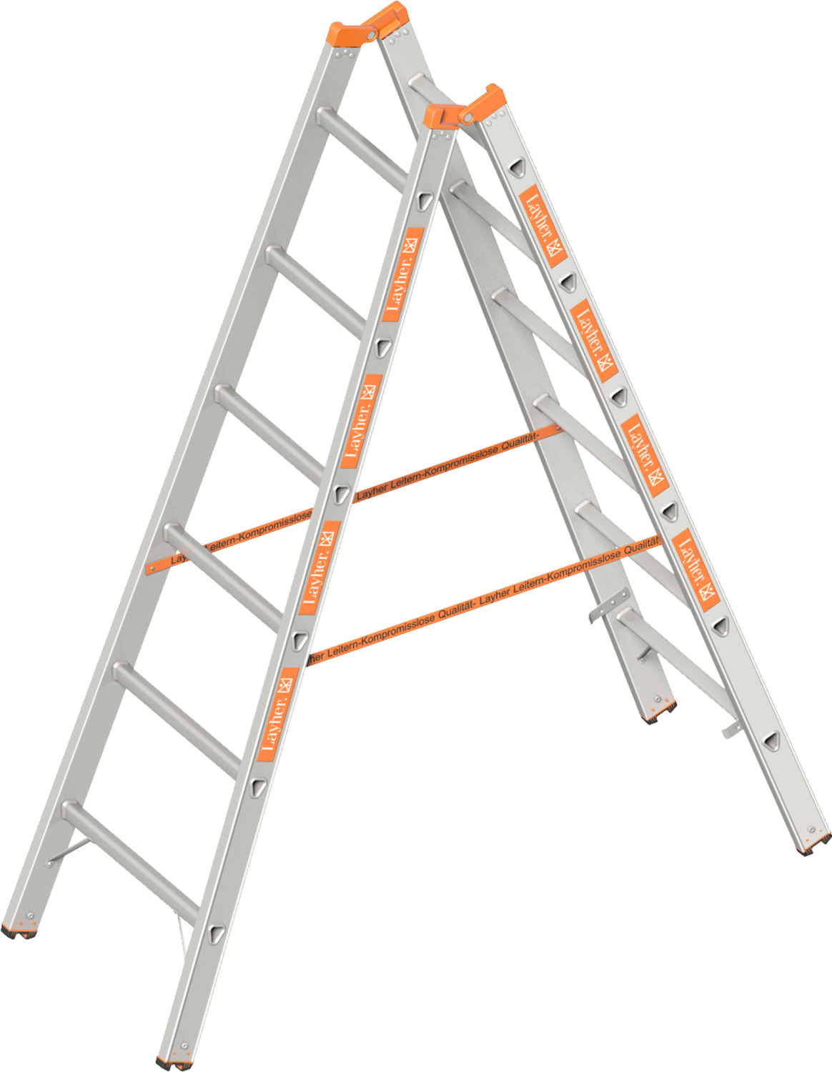 Layher Sprossenstehleiter TOPIC 1039 2x6 Sprossen
