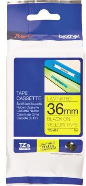 Brother Schriftbandkassette TZE661 36mmx8m laminiert sw auf ge