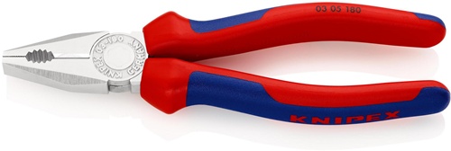Kombizange L.180mm verchr.Mehrkomp.-Hülle KNIPEX