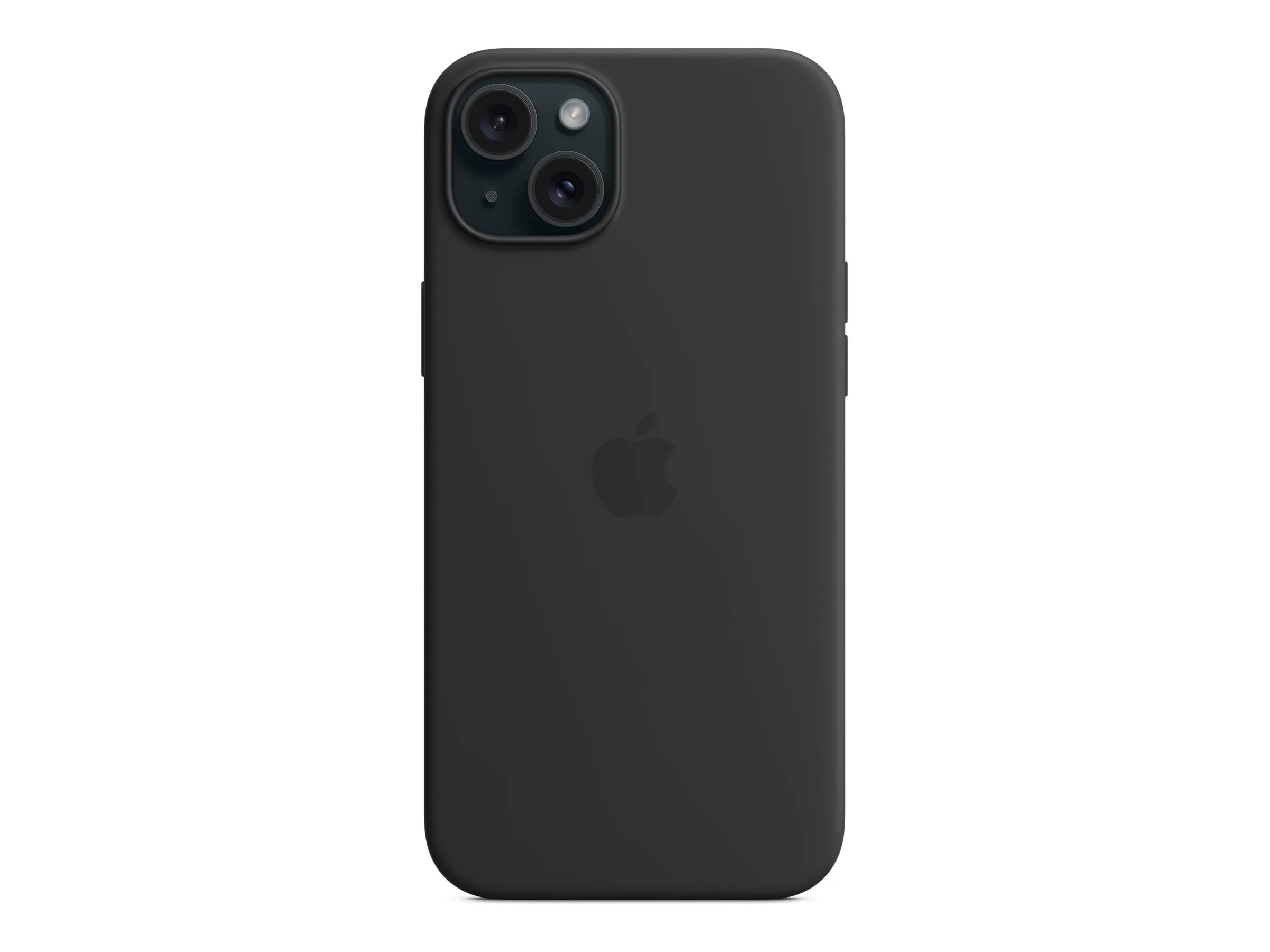 Apple iPhone 15 Plus Silikon Case mit MagSafe, Schwarz