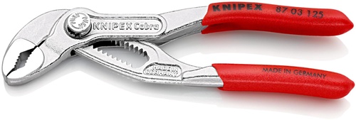 Wasserpumpenzange Cobra® L.125mm Spann-W.27mm verchr.Ku.-Überzug KNIPEX