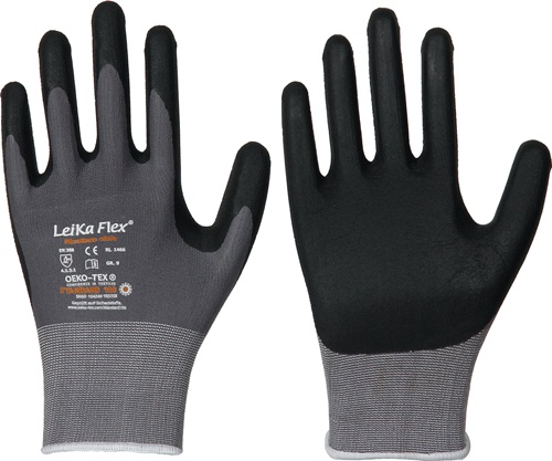 Handschuhe LeiKaFlex 1466 Gr.10 grau EN420+EN388 PSA II LEIPOLD