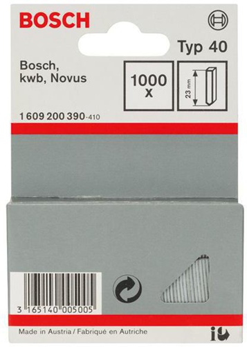 Bosch Tackerstift Typ 40 1000-tlg.L.23mm f.Tacker von /Kwb/Novus 
