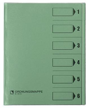 Bene Ordnungsmappe 83600GN DIN A4 6Fächer grün