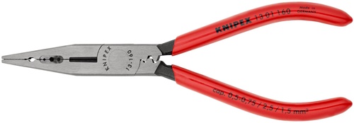 Verdrahtungszange L.160mm 0,5-0,75/1,5/2,5 mm² pol.Ku.-Überzug KNIPEX