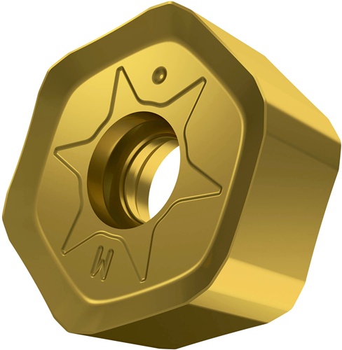 Fräswendeschneidplatte ISO HNGX 0906ANSN-M:M6330 D.4,9mm PVD beschichtet Gold