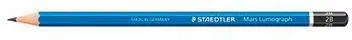 STAEDTLER Bleistift Mars Lumograph 100-2B 17,5cm 2B Schaft blau