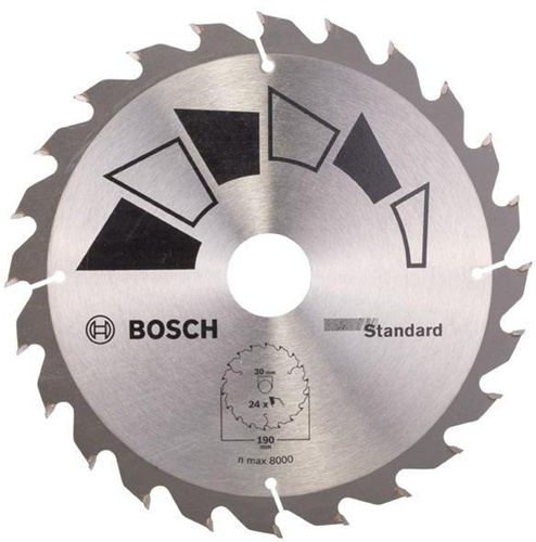Bosch Kreissägeblatt STANDARD D.190mm Bohrung 30mm 24Zähne