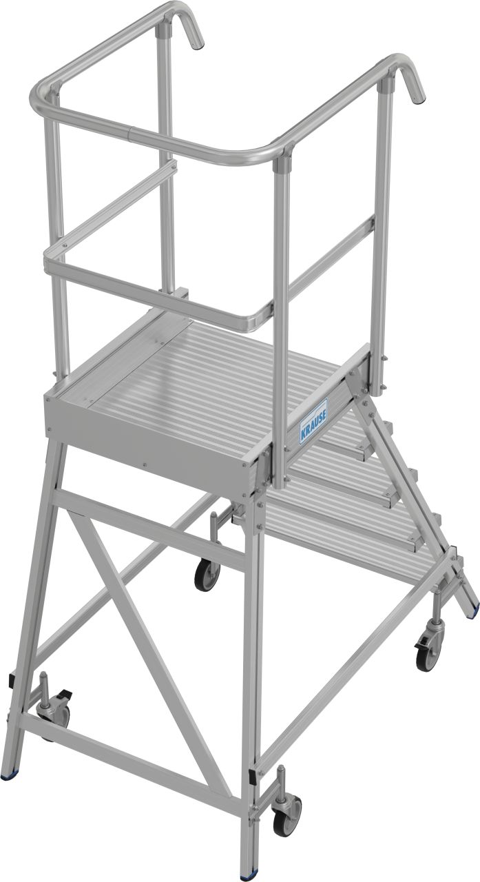 Krause STABILO PodestLeiter fahrbar einseitig begehbar 1x5 Stufen