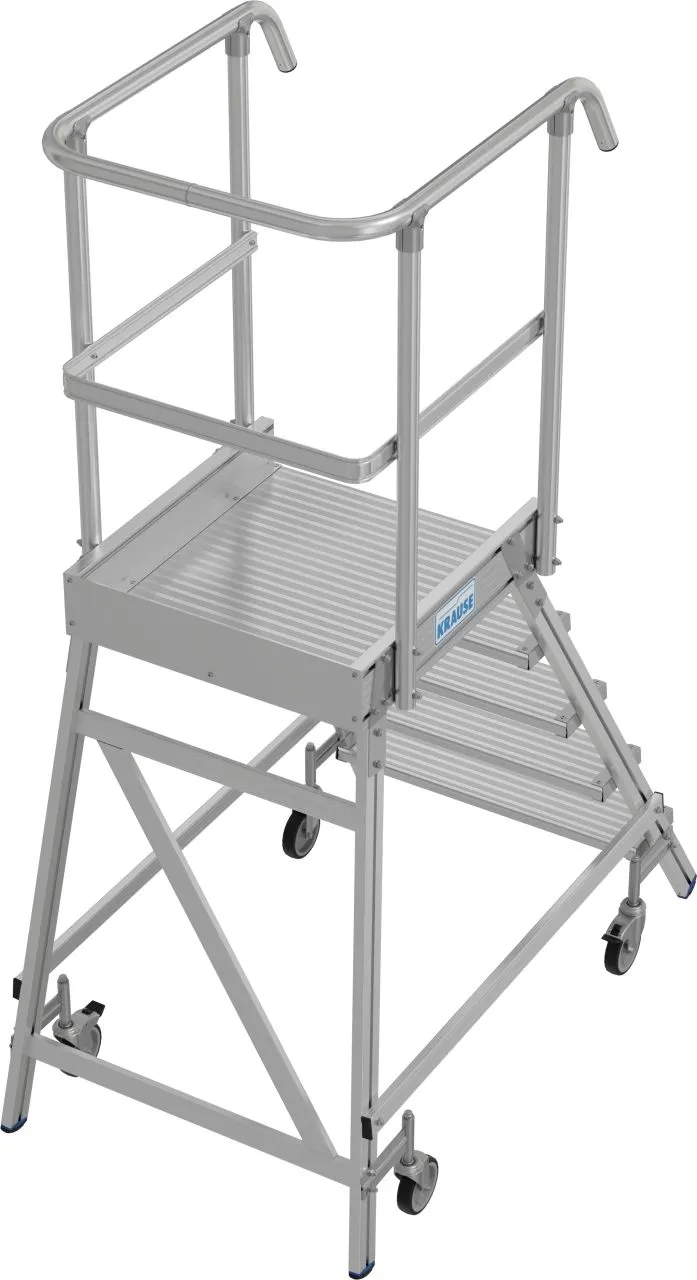 Krause STABILO PodestLeiter fahrbar einseitig begehbar 1x5 Stufen