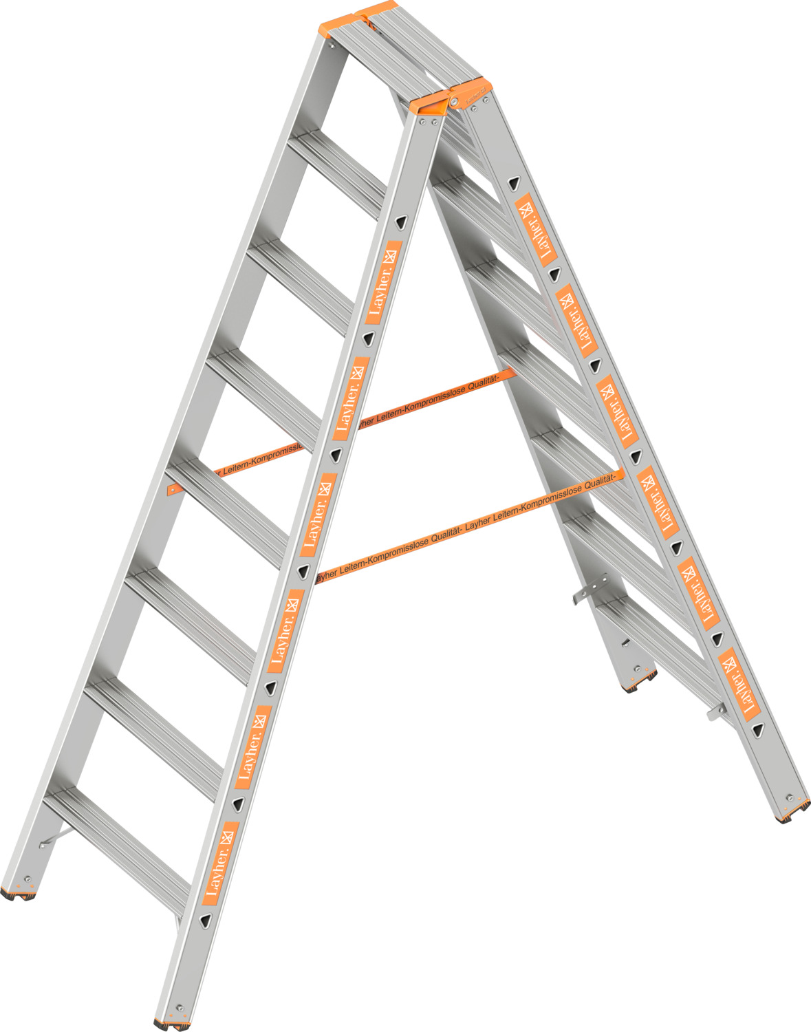 Layher Stufenstehleiter TOPIC 1043 2x8 Stufen