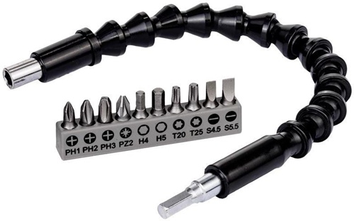 Bosch Bit-Set 11tlg. m.Verlängerung a.Ku. L.300mm