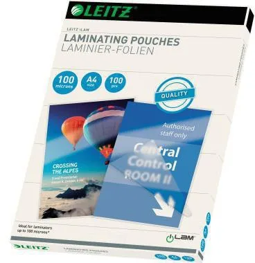 Leitz Laminierfolie 33826 DIN A4 100mic 100 St./Pack.