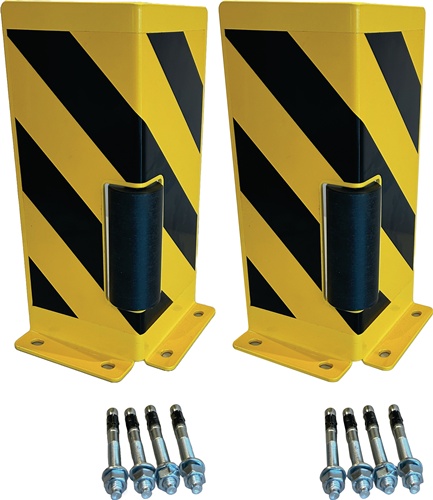 Schutzecke H400xL155/155mm L-Form m.Rl.Stahlbl.schwarz/gelb VE=2 St.GEWA