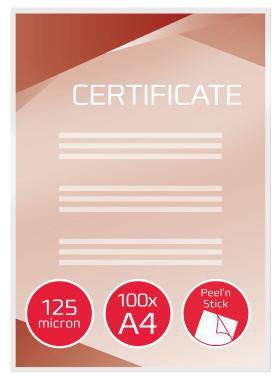 GBC Folientasche PeelnStickPouch 3747243 DIN A4 125mic 100 St./Pack.