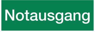 Hinweisschild Notausgang langnachleuchtend sk 297x105mm PVC