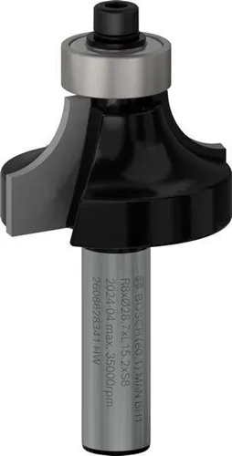 Bosch Abrundfräser Standard for Wood Radius 8mm Arbeits-L.15,5mm L.53mm