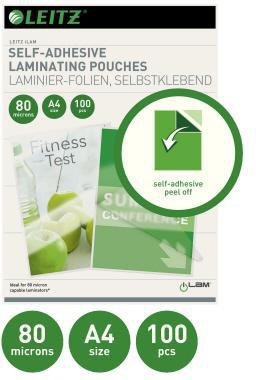 Leitz Laminierfolie 33872 DIN A4 sk 80mic matt 100 St./Pack.