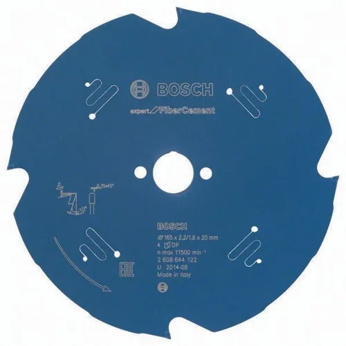 Bosch Kreissägeblatt AD 165mm Z.4 TCG Bohr.20mm Schnitt-B.2,2mm HM