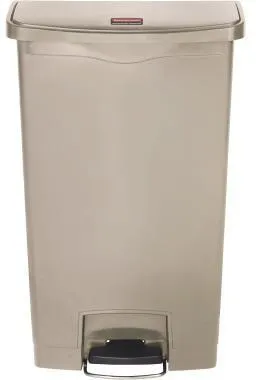 Rubbermaid Tretabfalleimer Slim Jim 1883456 Kunststoff 30l beige